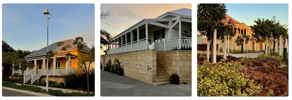 Elevated coastal home with limestone retaining walls and verandah overlooking the street at Jindee.