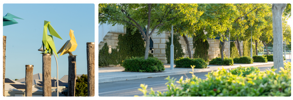 Award-winning coastal community tree-lined streetscapes